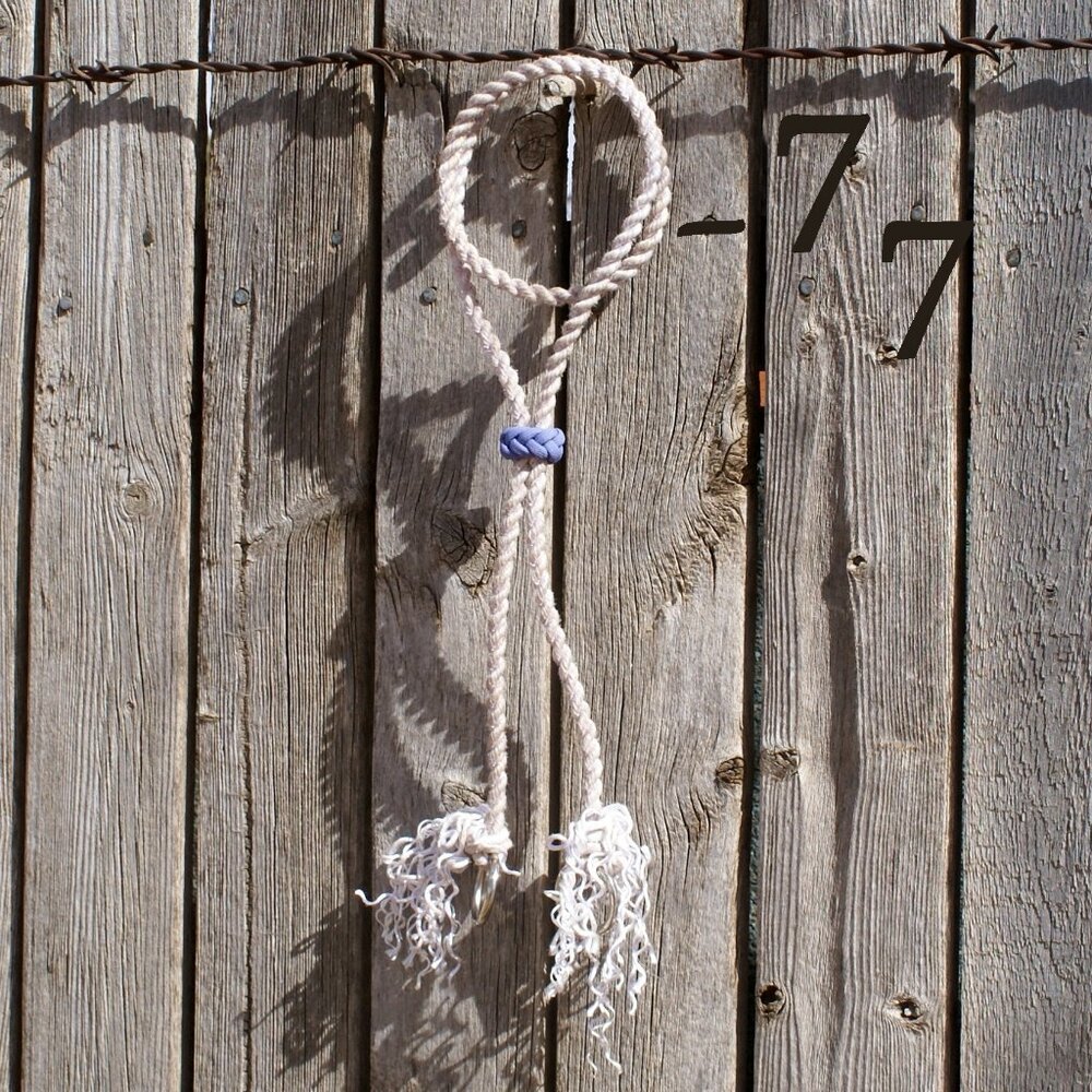 Handmade Lariat Rope Cowpuncher Style War Bridle w/ Rein Rings